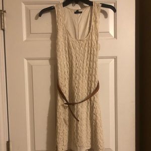 Hi – low white/cream lace dress